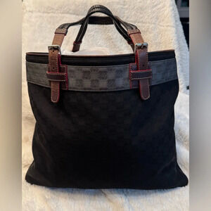 Vintage Loewe Anagram Tote with Leather Handles